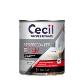 Primaire Metal Anti-Corrosion Cecil IP FER Gris Brillant 2,5L