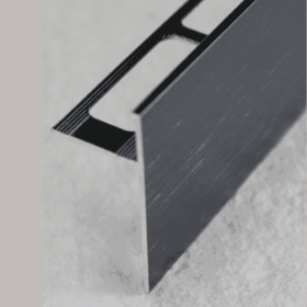 Profilé de Finition Alu pour Plan de Travail 10mm x 2,5m, Noir Brossé
