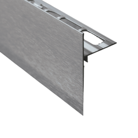 Profilé de Rive Alu pour Terrasse H 102mm x 2,5 m, Gris Brossé
