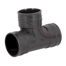 Raccord Té Pied de Biche PVC NF F-F 87°30 Nicoll Hometech Anthra ⌀50mm