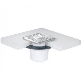 Receveur de douche italienne prêt à carreler 90x90 cm, Nicoll RAC1212IV