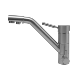 Robinet Mitigeur 3 Voies pour Cuisine Gliano BR307, Mat Brossé
