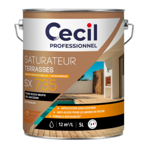 Saturateur Terrasses Haute Protection Cecil SX735 Teck 5L