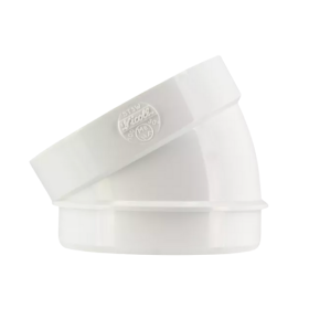 Secteur de Coude PVC à Coller NF 30° Nicoll ST3W Blanc, ⌀100mm