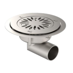 Siphon Inox Limatec Ø145 mm sortie latérale 40 mm pour sol souple