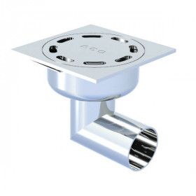 Siphon de Douche ACO Showerdrain Eko 100x100 Inox Brillant H GE15MM DN40