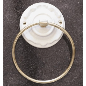 Anneau Porte-serviette mural Herbeau Charleston, Nickel Brillant