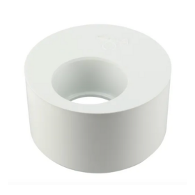 Tampon de Réduction simple PVC NF M-F Nicoll T5B Blanc, ⌀100/50mm