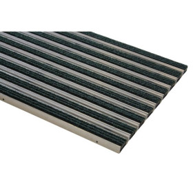 Tapis d'Entrée Alu Rosco Vario NGO Ep.22mm PP Gris, Profil Noir