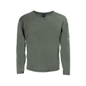 Tee-shirt Manches Longues Bosseur Henley Kaki