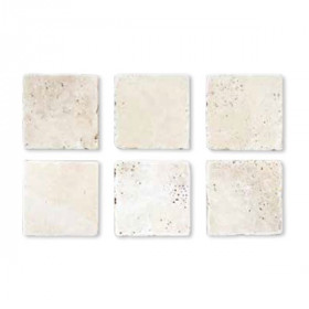 Carreau Carrelage Ivoire Travertin Naturel TR13, 9,8 x 9,8 x 1 cm