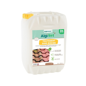 Traitement sans Biocide pour Toiture, Façade et Terrasse Algi-Vert 20L