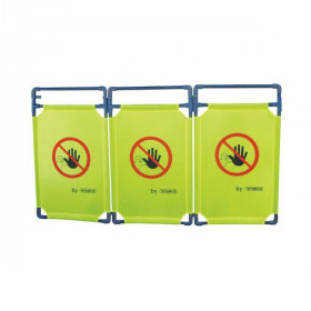 Barrière Paravent 3 volets Pliable 1,7 x 1 m Jaune Viso Travolite