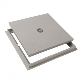 Tampon de sol PVC 30 x 30 cm Nicoll TRC30 gris clair avec cadre