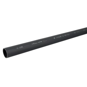 Tube PVC Batiment à Coller NF Nicoll Hometech® Anthracite 2m, ⌀50mm