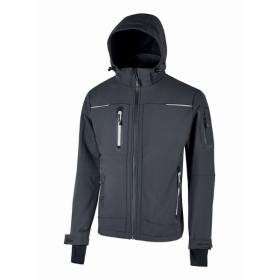 Veste Softshell à Capuche U-Power Space Asphalt Grey