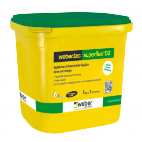 Etanchéité Liquide Sous Carrelage Webertec Superflex D2 Kit de 5 kg