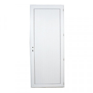 Porte de service en PVC panneau plein gauche, 215 x 90 cm