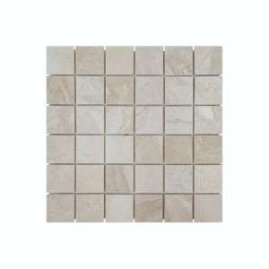 Mosaïque Beige Poli Marbre Droit 1043, Plaque 30,5 x 30,5 x 1 cm