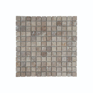 Mosaïque Moka Travertin Naturel 1136, Plaque 30,5 x 30,5 x 1 cm