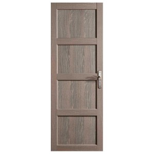 Porte intérieure Quartzo chêne grisé 4 panneaux 204x73 cm, rive droite