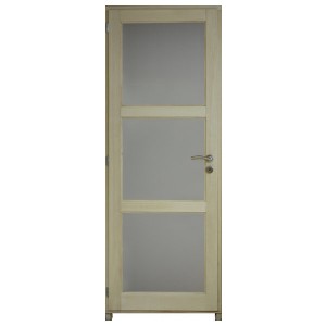 Bloc porte bois exotique clair 3 crx 204x83 cm, droite traverse droite