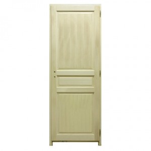 Bloc porte bois exotique 3 panneaux 204x63 cm, gauche traverse droite