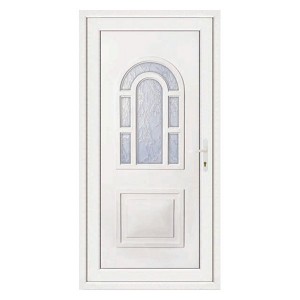 Porte d'entrée pvc LILOU blanche, poussant gauche, 215 x 90 cm