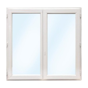 Fenêtre PVC Oscillo-Battant 2 Vantaux 95 x 100 cm Blanc