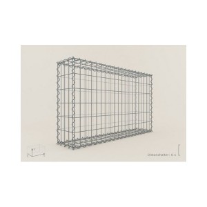 Gabion Rectangulaire 100x60x20 - fil 4 mm - maille 5x10 cm