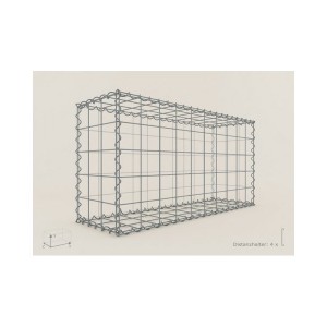 Gabion Cubique 100x100x30 - fil 4 mm - maille 10x10 cm
