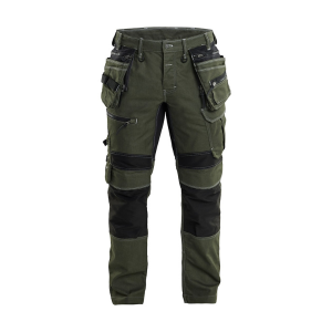 Pantalon Blaklader X1900 Denim Stretch 1990 Vert forêt/Noir