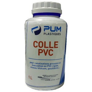 Colle pour PVC batiment en pot de 1 litre, le pot