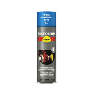 Peinture Finition Hard Hat Rust-Oleum Bleu Fluo Aérosol 500 ml