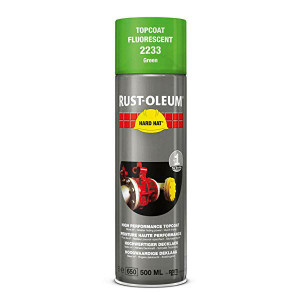 Peinture Finition Hard Hat Rust-Oleum Vert Fluo Aérosol 500 ml