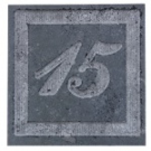 Plaque de rue en pierre bleue meulée 1 ou 2 chiffres rectangulaire 