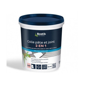 Colle Carrelage Pâte et Joint Blanc Bostik D2ET Mur Intérieur 1,5 kg