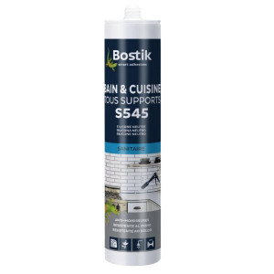 Mastic Silicone Blanc Bostik S545 Tous supports 300 ml