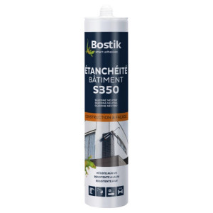 Mastic Silicone Etanchéité Gris Béton Bostik S351 Bâtiment 300 ml