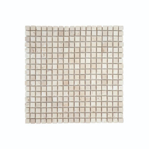 Mosaïque Ivoire Travertin Naturel 3076, Plaque 30,5 x 30,5 x 1 cm