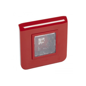 Dispositif Visuel d'Alarme Feu LED URA 2cd Rouge Pose Encastrée 367300