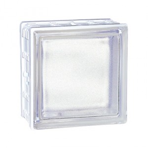 Brique de verre incolore Cubiver 19.8x 9.8x8 cm aspect satiné, par 5 U