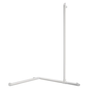 Barre de douche d'angle avec remontée verticale coulissante Blanc Ø35 H.1130 mm Delabie BE-LINE