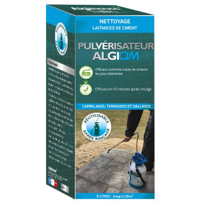 Nettoyant Ciment Terrasses et Dallages AlgiCim, Pulvérisateur 5 litres
