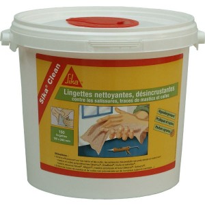 Lingettes Nettoyantes Mains et Outils SikaClean, 150 lingettes