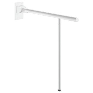 Barre d'Appui Rabattable avec Pied Delabie 650 mm Blanc Mat 511962W