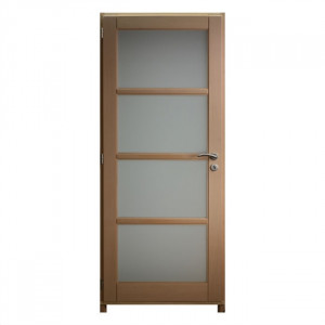 Bloc porte Hêtre massif 4Crx 204x73cm poussant Droit huisserie 92cm