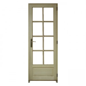 Bloc porte Bois exotique 8Crx 204x146cm poussant Gauche huisserie 92cm