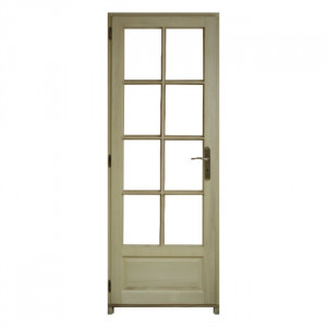 Bloc porte Bois exotique 8Crx 204x73cm poussant Droit huisserie 92cm