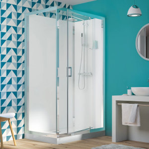 Cabine de douche Kinedo Eden avec Porte pivotante et Receveur 18 cm